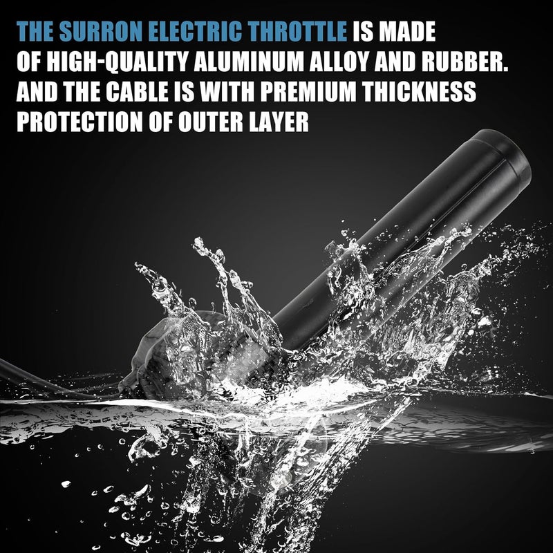 psler قبضات دواسة للدرّاجات النارية لسور رون، مقبض دواسة مع محامل دوارة دواسة كهربائية مسرّع لسور رون لايت بي إكس/إس سيغواي إكس160 إكس260 قبضات مقبض (ألياف كربونية مقلدة) - Image 5